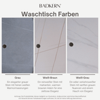 Waschtisch Napoli mit Ablage | 100 cm | Keramik in Marmoroptik