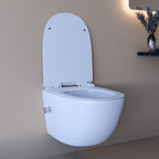 Hänge WC mit integrierter Bidet Funktion Kaltwasser in Weiß glänzend Frontansicht