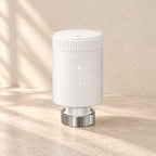 Smart Heizkörperthermostat Zigbee in Weiß mit Display, Produktfoto