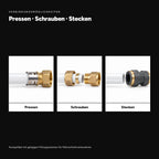 Mehrschichtverbundrohr, Verbindung mit Pressfitting, Schraubfitting oder Steckfitting