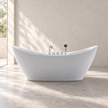 Freistehende Badewanne THERESA inkl. Armatur Set aus Acryl 180cm x 80cm