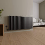Paneelheizkörper Horizontal VENEZIA Elektrisch Schwarz - inkl. Heizstab