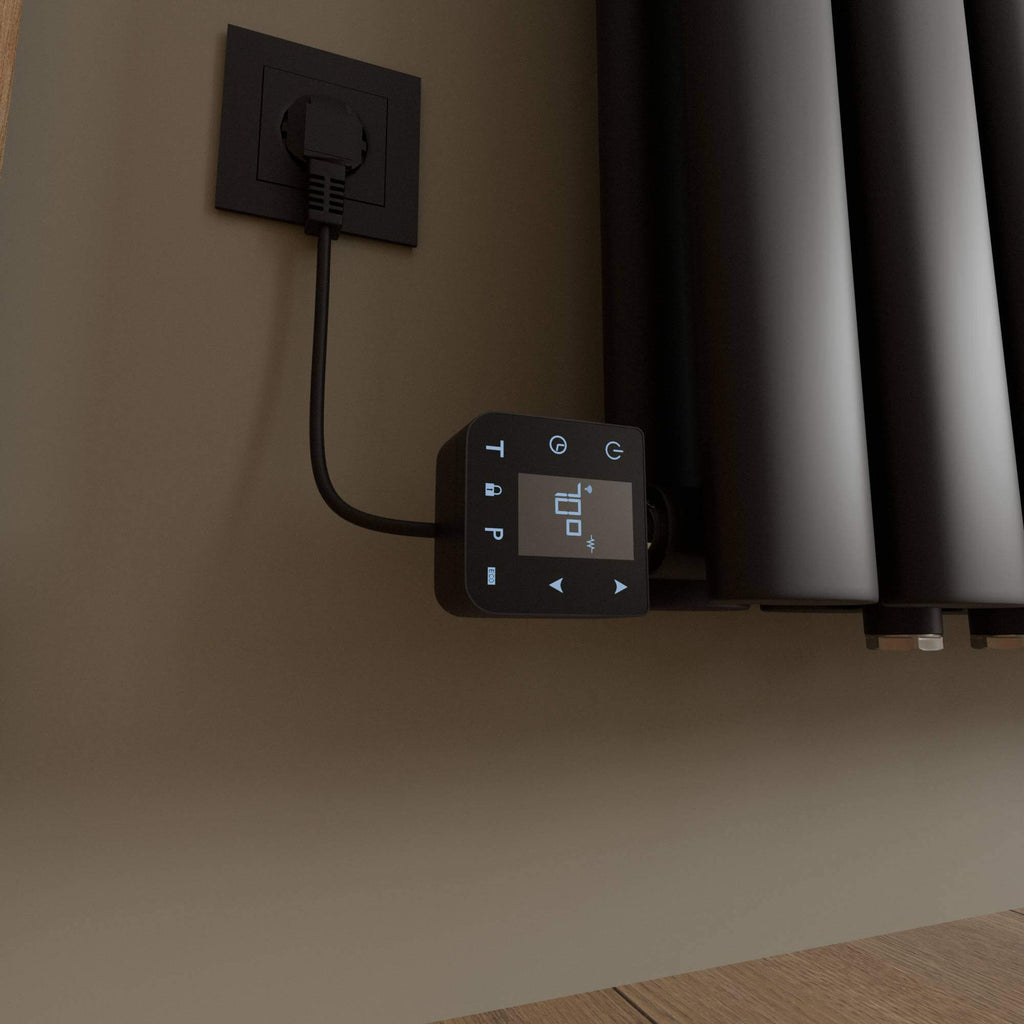 Paneelheizkörper Horizontal VENEZIA Elektrisch Schwarz - inkl. Heizstab