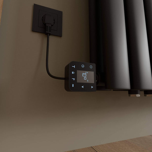 Paneelheizkörper Horizontal VENEZIA Elektrisch Schwarz - inkl. Heizstab