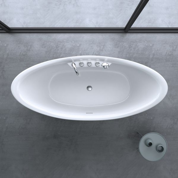 THERESA Freistehende Badewanne 180×80 mit Armatur