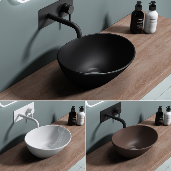 Aufsatzwaschbecken Gussmarmor Mineralguss Waschbecken Luxus Waschbecken design Waschbecken Badkern