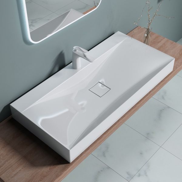 Waschbecken Aufsatzwaschbecken ILA aus Mineralguss - 60 / Anthrazit matt