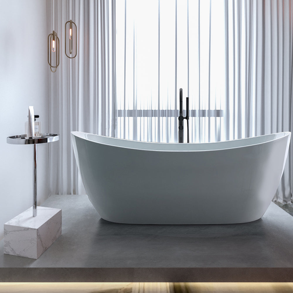 Freistehende Badewanne OLGA aus Acryl Oval 180cm x 78cm