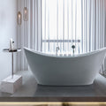 Freistehende Badewanne THERESA inkl. Armatur Set aus Acryl 180cm x 80cm
